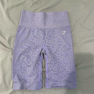 Gymshark Women's Lavender Patterned Bike Shorts